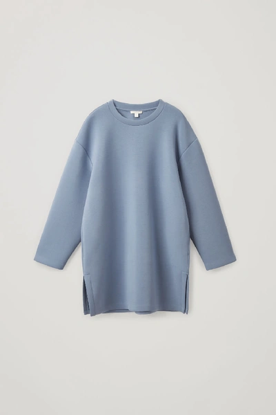Shop Cos Cocoon Scuba Sweatshirt In Blue