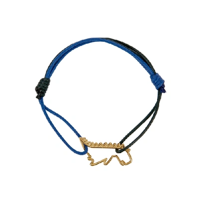 Shop Aliita Dino Puro Two-tone Cord Bracelet In Gold