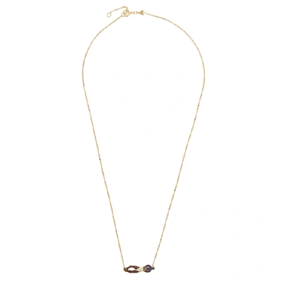 Shop Aliita Nadadora Completo 9kt Gold Necklace In White