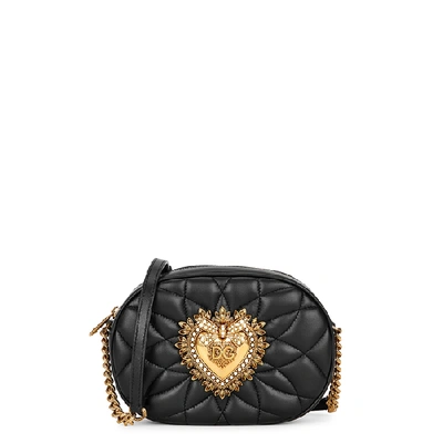 Shop Dolce & Gabbana Devotion Black Leather Cross-body Bag