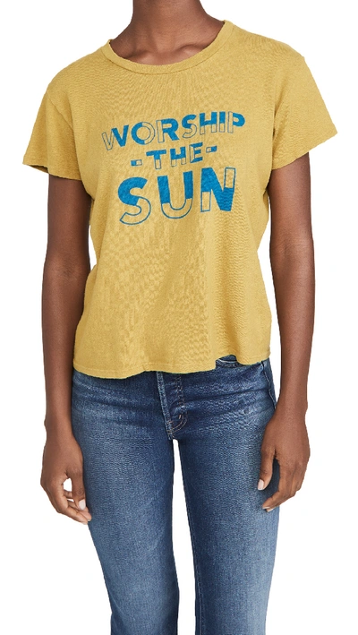 Shop Mother The Sinful Tee In Amber Green Worship The Sun