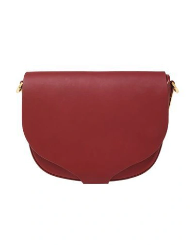 Shop Sophie Hulme Shoulder Bag In Garnet