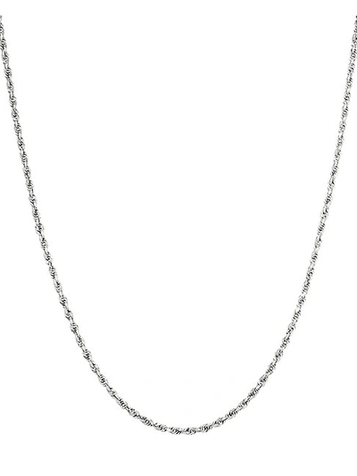 Shop Saks Fifth Avenue Rope Chain 14k White Gold Necklace