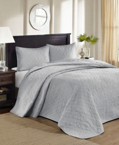 Shop Madison Park Quebec Quilted 3-pc. Bedspread Set, Queen In Gray