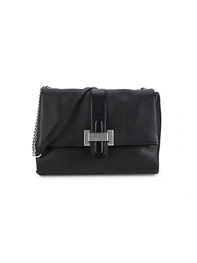 Shop Reiss Maya Leather Shoulder Bag In Black