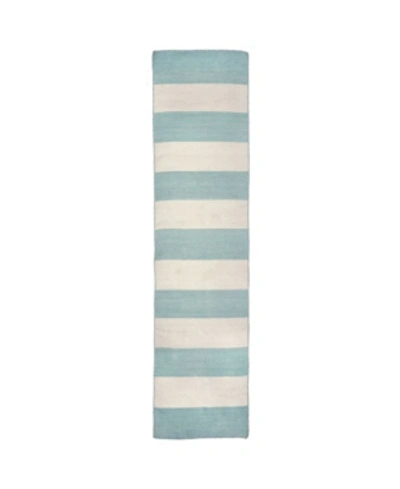 Shop Liora Manne Sorrento Rugby Stripe 2' X 8' Runner Rug In Blue