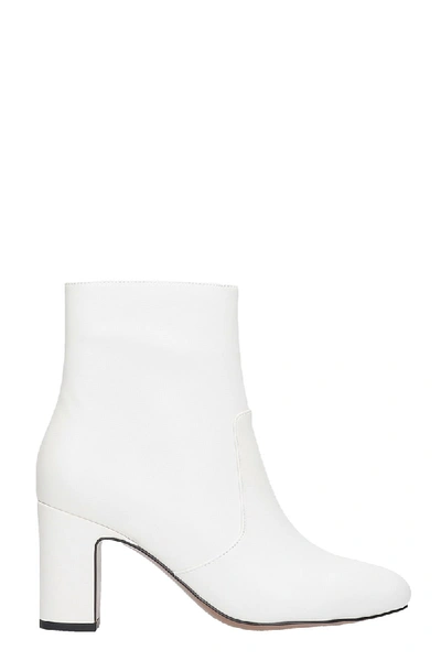 Shop Bibi Lou High Heels Ankle Boots In White Leather