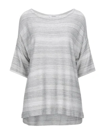 Shop Kangra Cashmere Kangra Woman Sweater Light Grey Size 8 Viscose, Cotton, Metallic Polyester