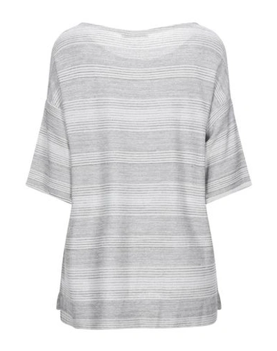 Shop Kangra Cashmere Kangra Woman Sweater Light Grey Size 8 Viscose, Cotton, Metallic Polyester