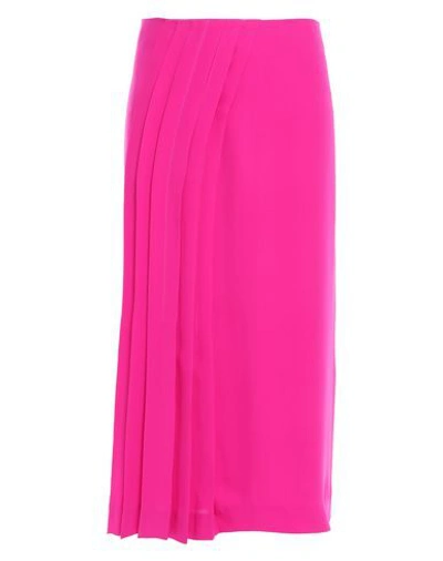 Shop Maison Margiela Midi Skirts In Fuchsia