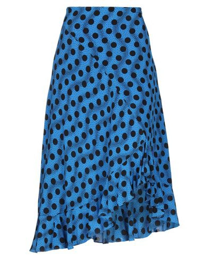 Shop Kenzo Knee Length Skirt In Bright Blue