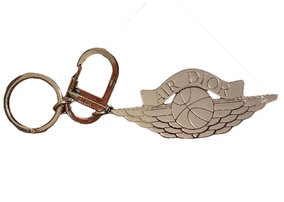 Pre-owned Dior  X Jordan Wings Keychain Silver