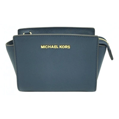 Pre-owned Michael Kors Navy Leather Clutch Bag