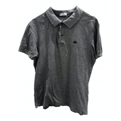 Pre-owned Dior Grey Cotton Polo Shirts