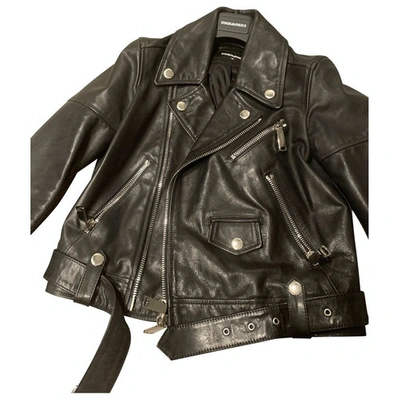 Pre-owned Dsquared2 Black Leather Jacket
