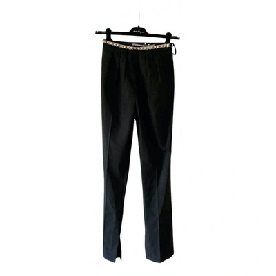 Pre-owned Alexander Wang Wool Trousers In Black