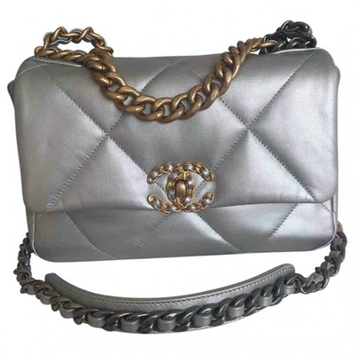 Pre owned 19 Silver Leather Handbag