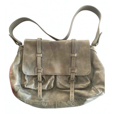 Pre-owned Belstaff Green Leather Handbag