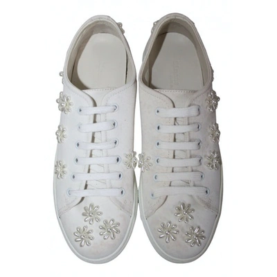 Pre-owned Simone Rocha White Cloth Trainers