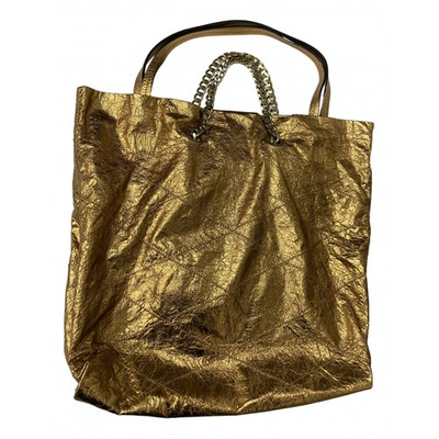 Pre-owned Lanvin Gold Leather Handbag