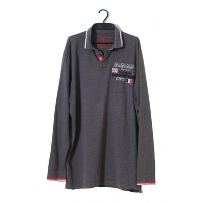 Pre-owned Napapijri Polo Shirt In Grey