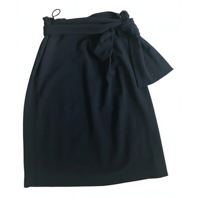Pre-owned Jil Sander Wool Mid-length Skirt In Navy