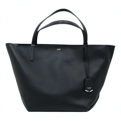 Pre-owned Oroton Leather Tote In Black