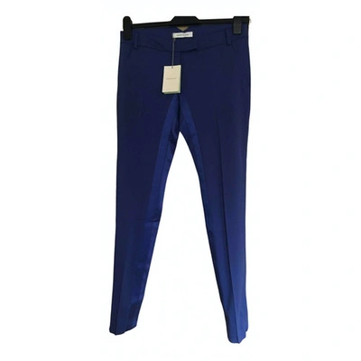 Pre-owned Pierre Balmain Slim Trousers In Blue