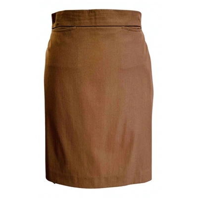Pre-owned Jil Sander Wool Mid-length Skirt In Brown