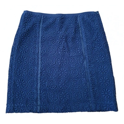 Pre-owned Luisa Cerano Wool Mini Skirt In Blue