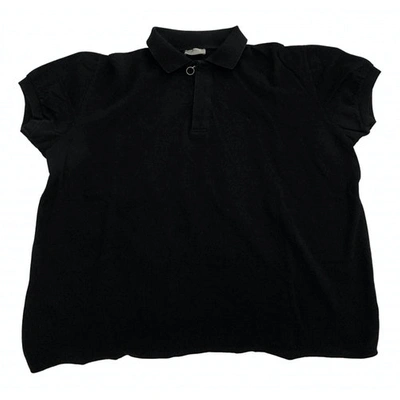 Pre-owned Dior Black Cotton Polo Shirts