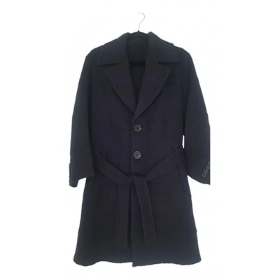 Pre-owned Dsquared2 Blue Wool Coat
