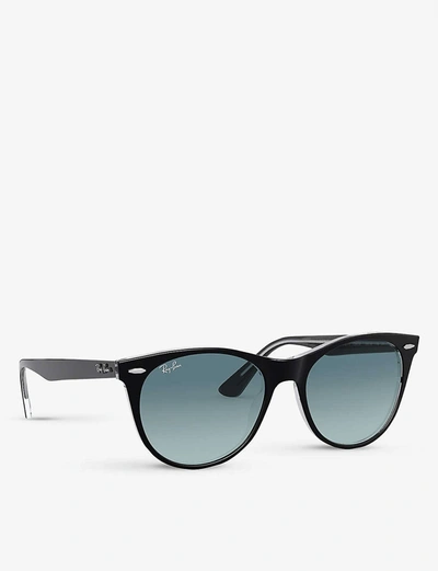 Shop Ray Ban Rb2185 Wayfarer Ii Classic Acetate Phantos-frame Sunglasses In Black