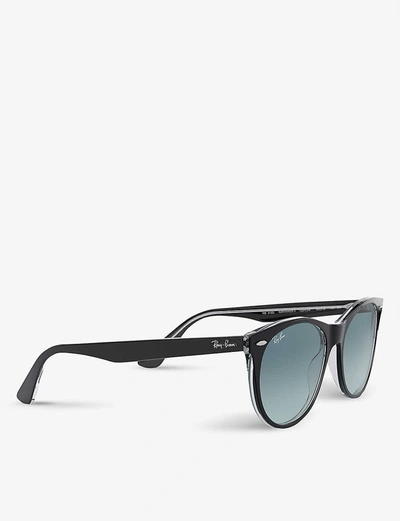 Shop Ray Ban Rb2185 Wayfarer Ii Classic Acetate Phantos-frame Sunglasses In Black
