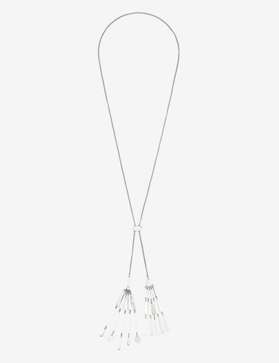 Shop Kendra Scott Lainey Tasselled Silver-plated Necklace