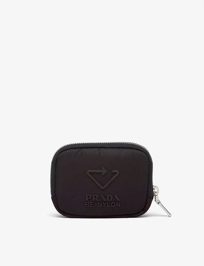 Shop Prada Zipped Small Recycled-nylon Wallet