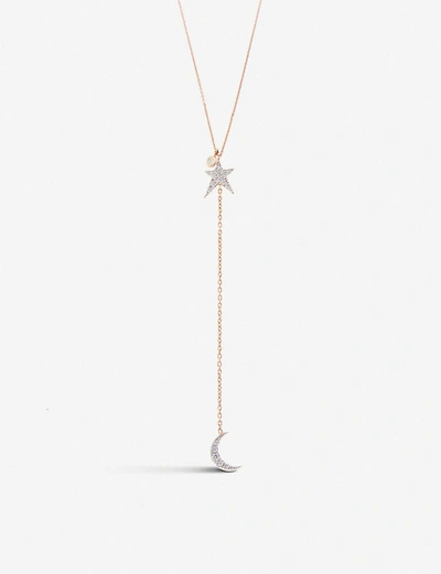 Shop The Alkemistry Women's Rose Gold Kismet By Milka 14ct Rose-gold And Diamond Necklace
