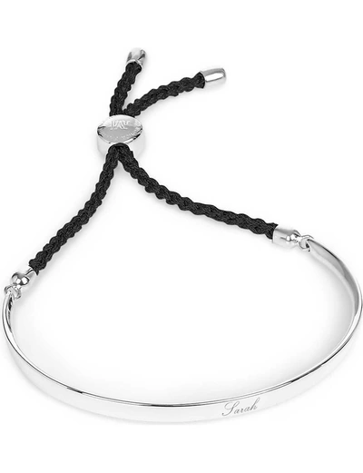 Shop Monica Vinader Fiji Sterling Silver Friendship Bracelet In Silver Silver