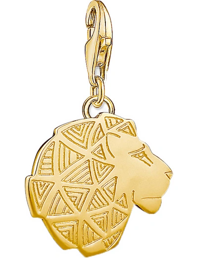 Shop Thomas Sabo Lion's Head Gold Charm Pendant