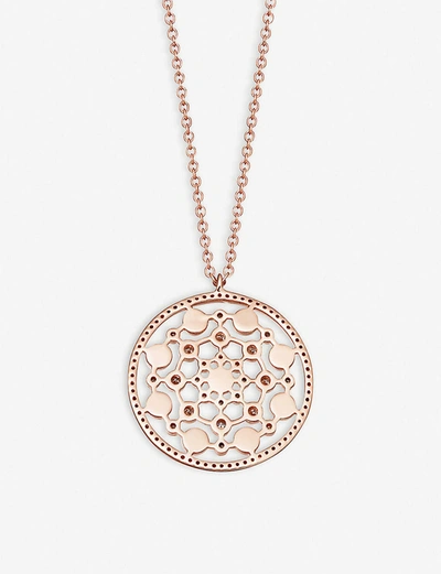 Shop Astley Clarke Icon Nova Large Oval 14ct Rose-gold Pendant Necklace