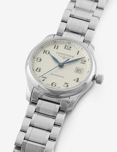 Shop Longines L2.257.4.78.6 Master Collection Stainless Steel Automatic Watch In Silver