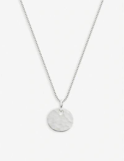 Monica Vinader Ziggy Round Pendant, Sterling Silver