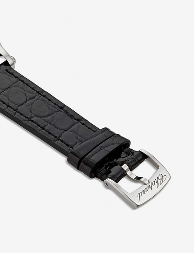 Chopard 278559-3003 Happy Sport Medium Automatic Stainless Steel, Diamond And Alligator-embossed Leather Wat
