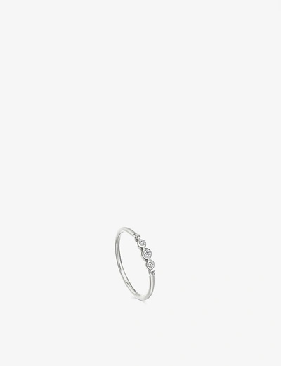 Shop Astley Clarke Icon Nova Mini 14ct White-gold And Diamond Ring