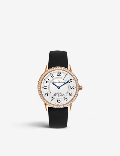 Shop Jaeger-lecoultre Q3472530 Rendez-vous 18ct Rose-gold And Calf-leather Watch In Rose Gold/black
