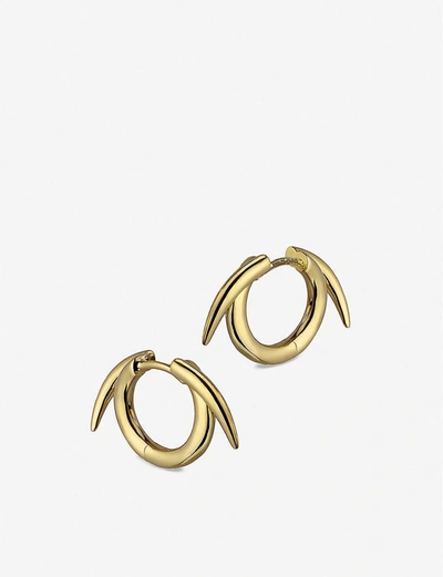 Shop Shaun Leane Women's Thorn Yellow Gold-plated Vermeil Silver Hoop Earrings