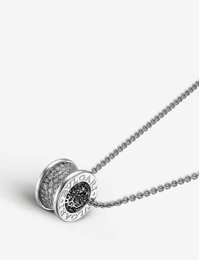 Shop Bvlgari Womens B.zero1 18kt White-gold And Diamond Pendant Necklace