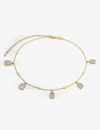 Shop Missoma Lena 18ct Yellow Gold-vermeil And Rainbow Moonstone Choker Necklace