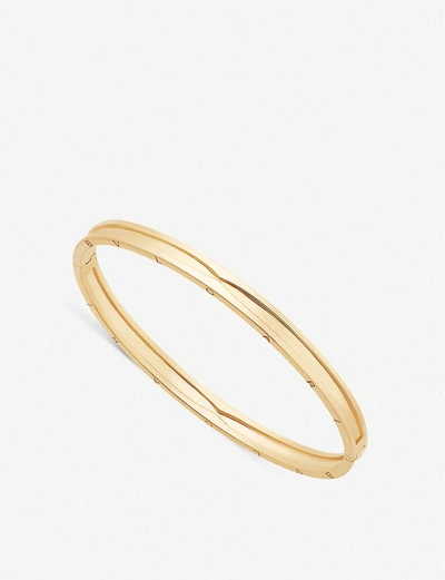 Shop Bvlgari B.zero1 18ct Yellow-gold Bangle Bracelet