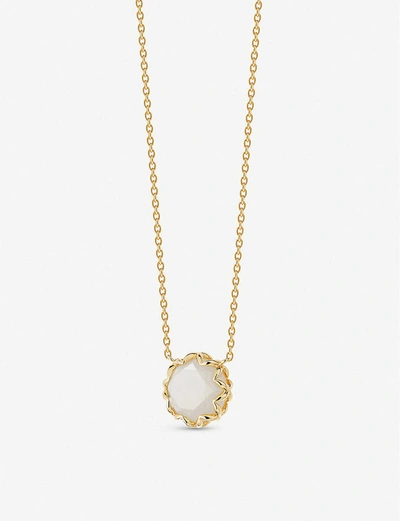Shop Astley Clarke Paloma 18ct Yellow-gold Plated Moonstone Pendant Necklace